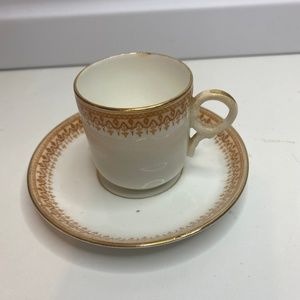 Thomas Morris Regent England Demitasse Cup Saucer Antique Guild Transfer RARE